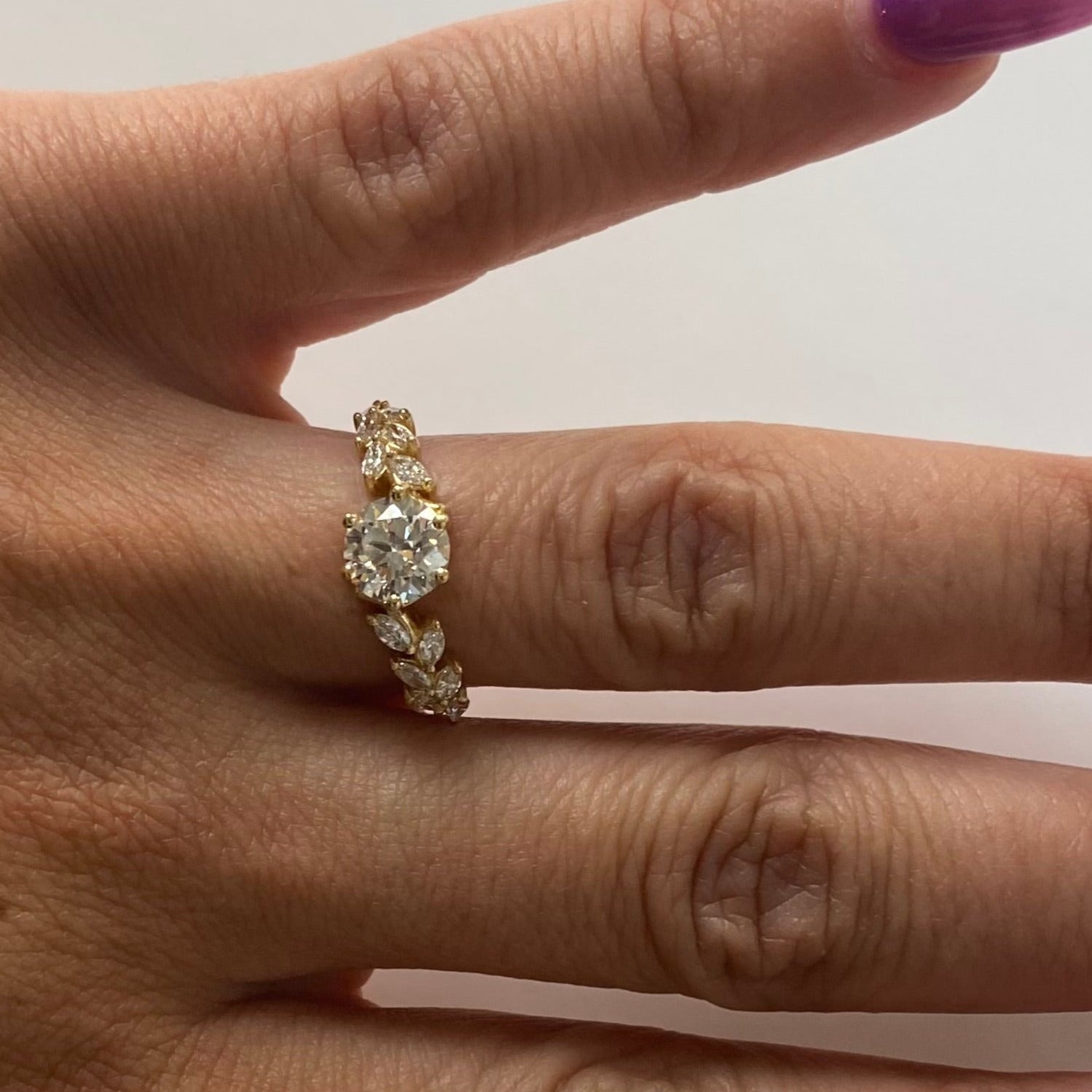 Floral Inspired Lab-Grown Diamond Engagement Ring Thenetjeweler by Importex