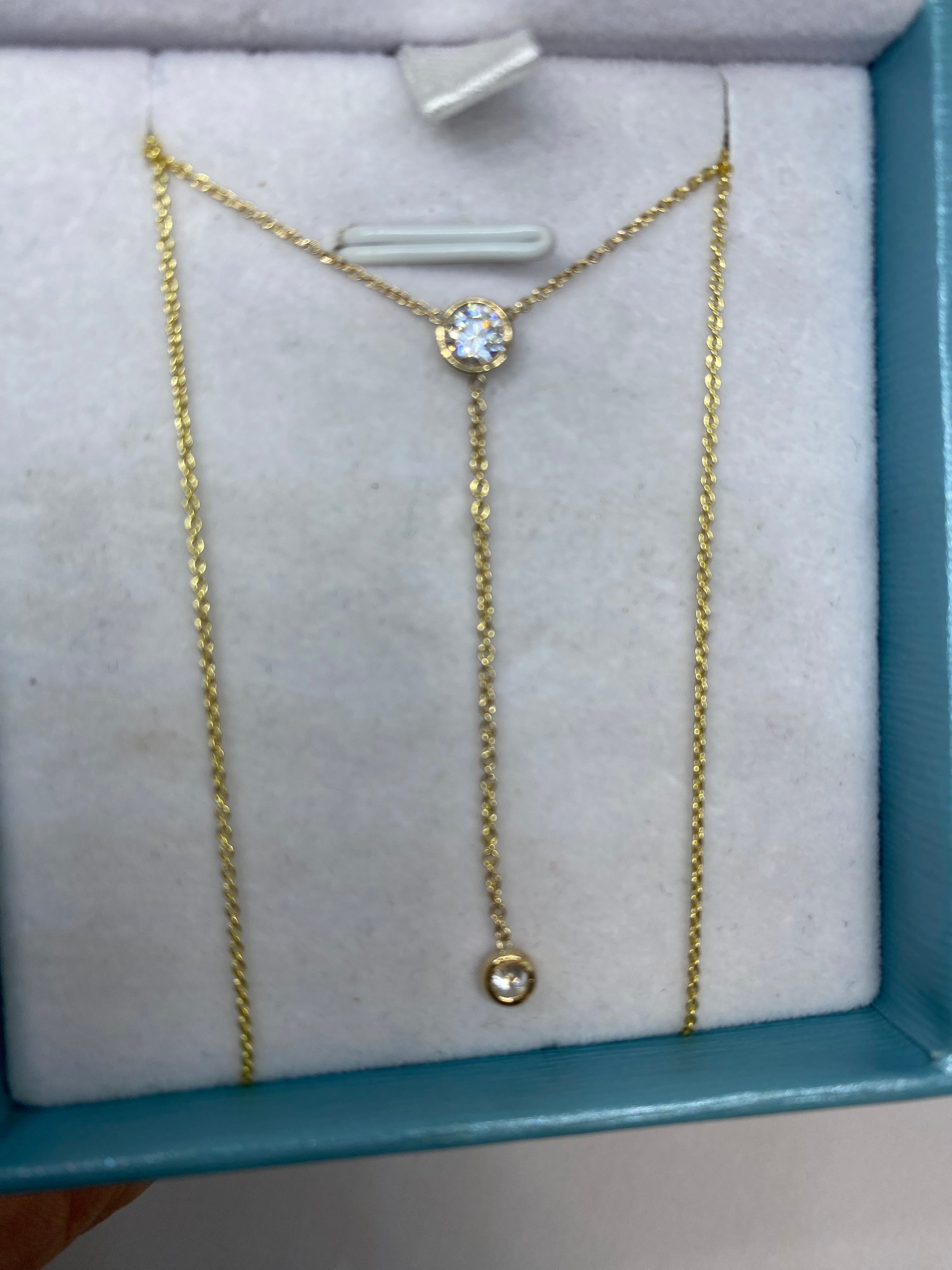 Duo Diamond Lariat Necklace - Thenetjeweler