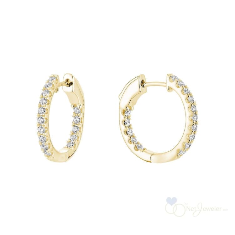 Inside Out Diamond Loop Round Shape Earrings-RNB Jewellery