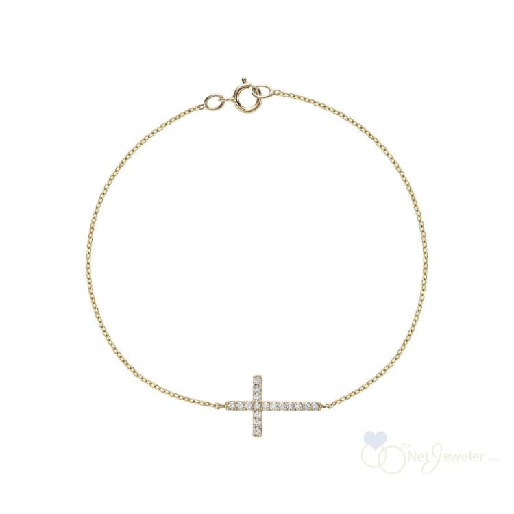 Religious Cross Diamond Bracelet-RNB Jewellery