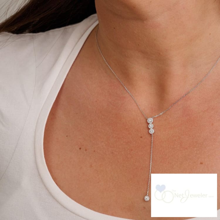 Lariat Trinity Diamond Necklace - Thenetjeweler