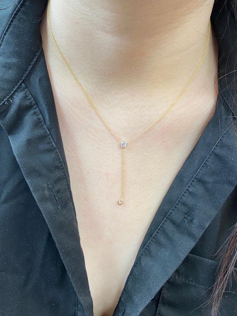 Duo Diamond Lariat Necklace - Thenetjeweler