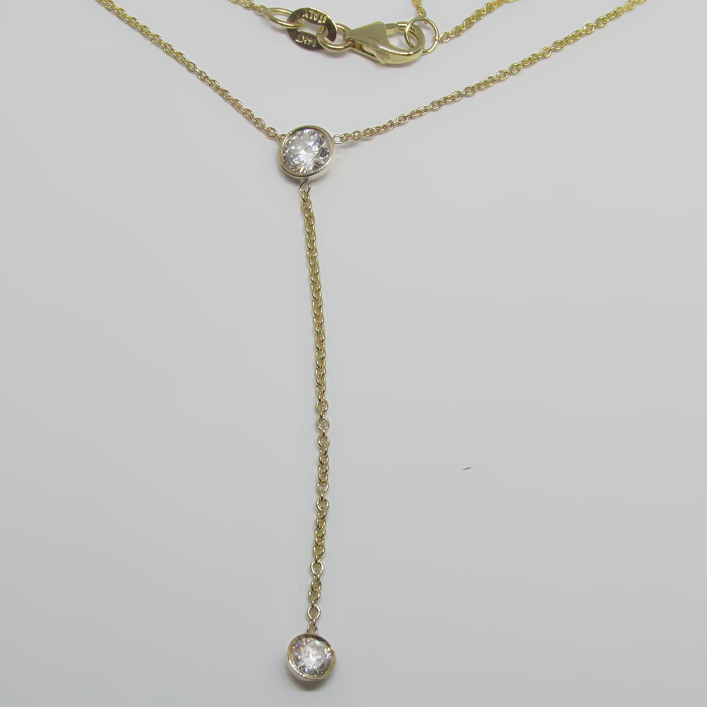 Duo Diamond Lariat Necklace - Thenetjeweler