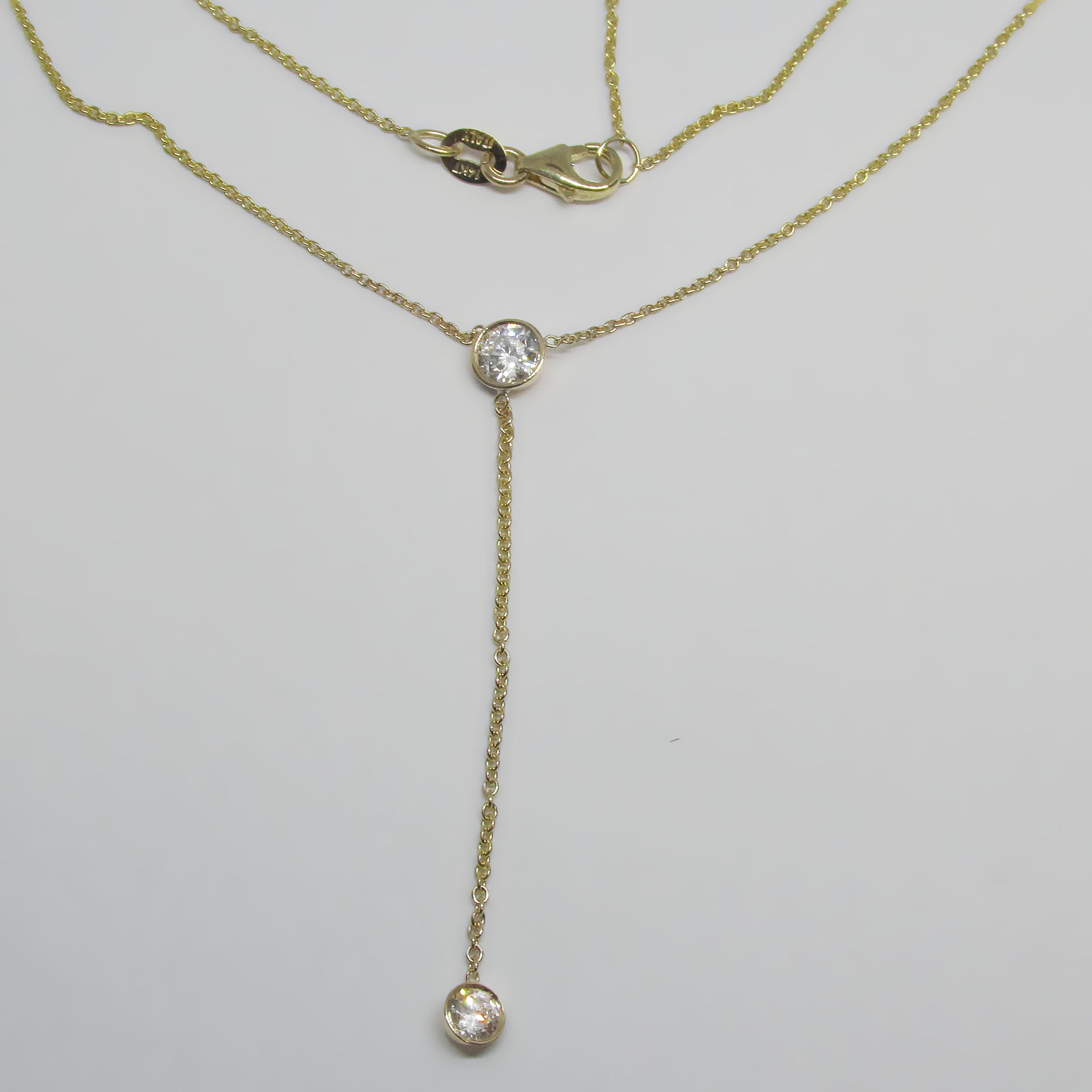 Duo Diamond Lariat Necklace - Thenetjeweler