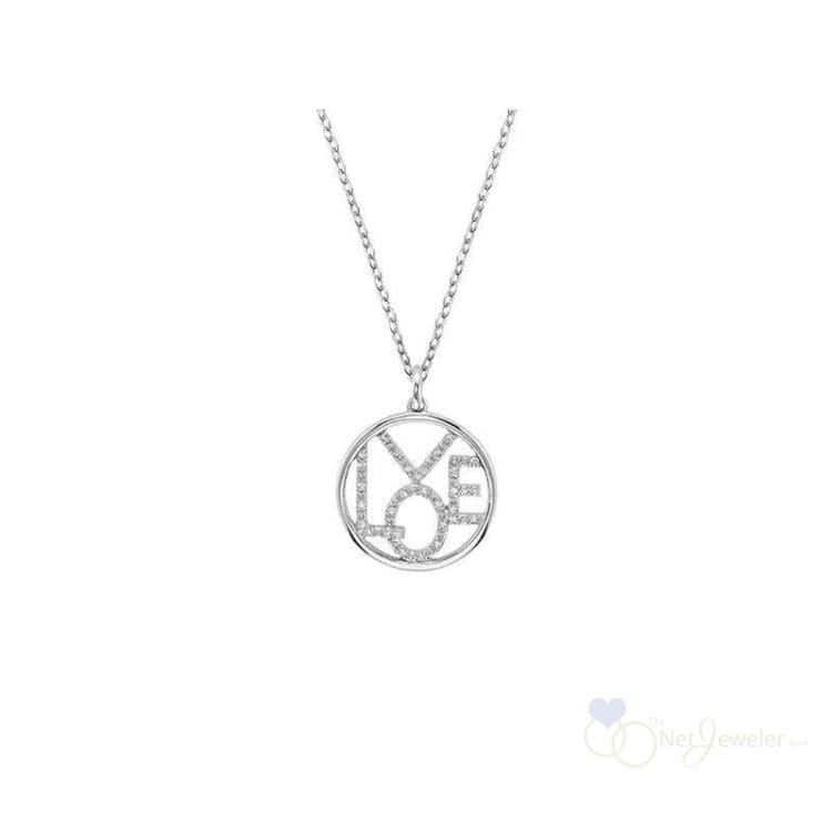 "LOVE" Circle Diamond Pendant-RNB Jewellery