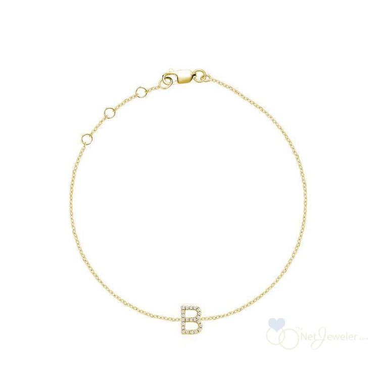 Initial Diamond Bracelet-RNB Jewellery