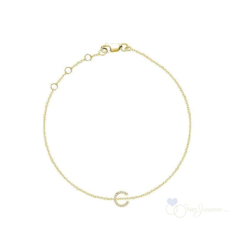 Initial Diamond Bracelet-RNB Jewellery