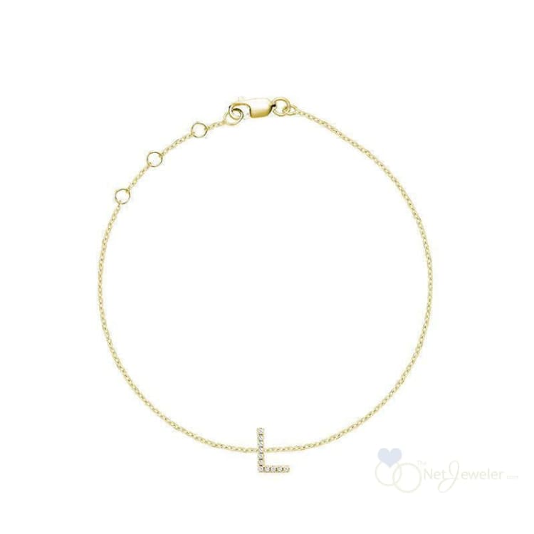 Initial Diamond Bracelet-RNB Jewellery