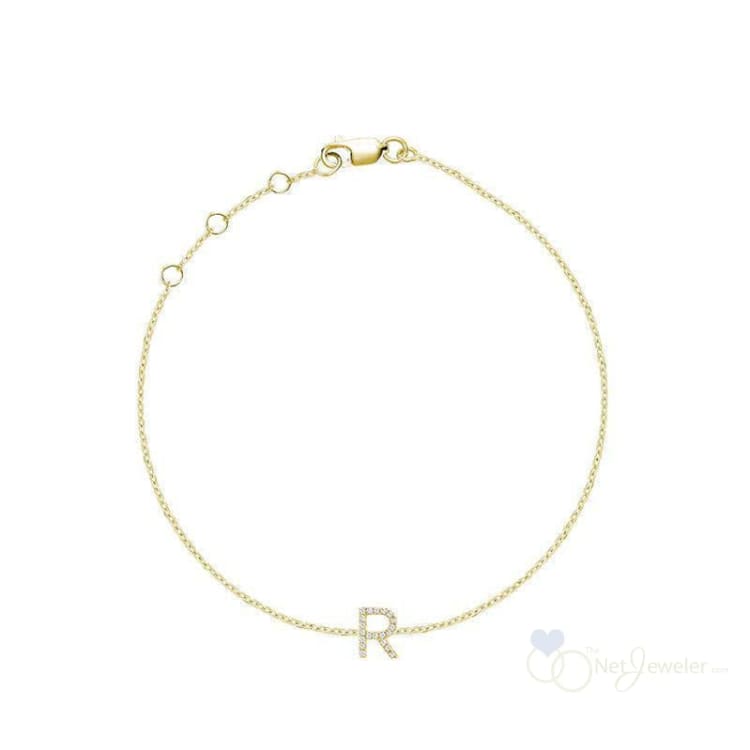 Initial Diamond Bracelet-RNB Jewellery