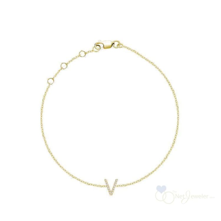 Initial Diamond Bracelet-RNB Jewellery