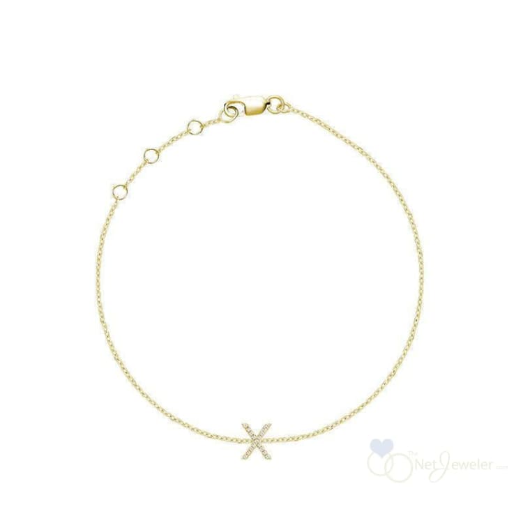 Initial Diamond Bracelet-RNB Jewellery