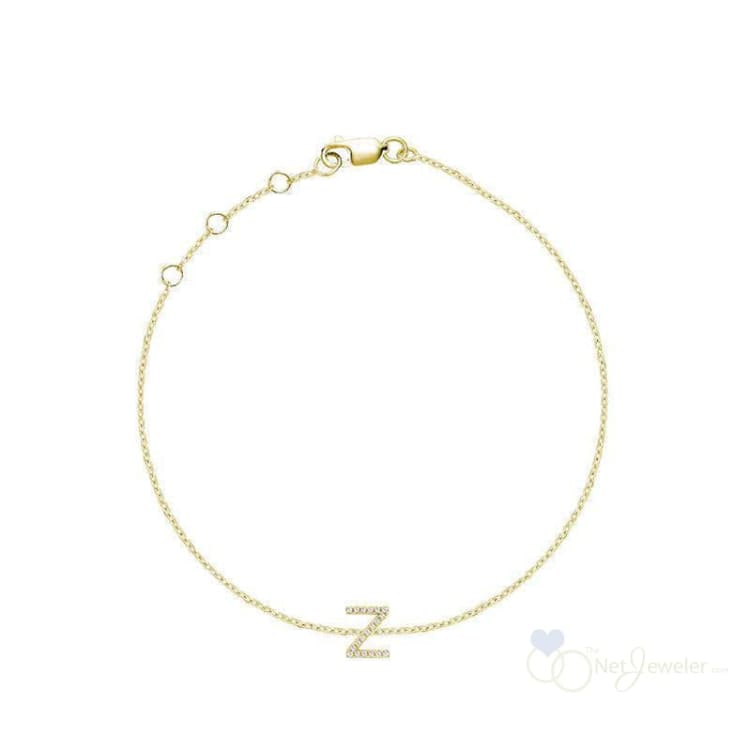 Initial Diamond Bracelet-RNB Jewellery