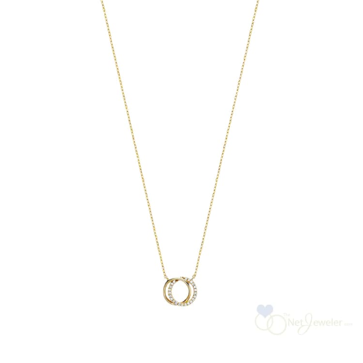Mini Double Circle of Life Diamond Necklace - Thenetjeweler