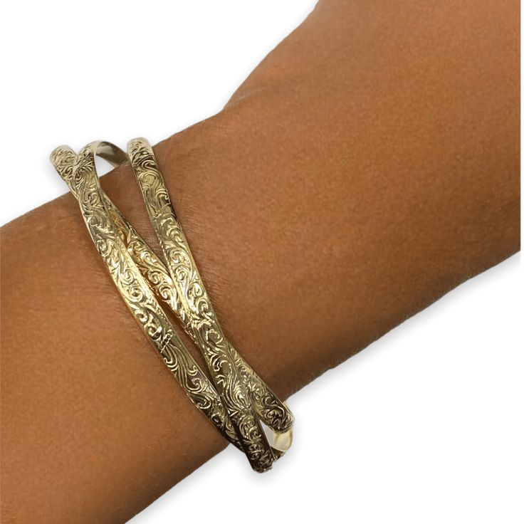 Moroccan style bangle bracelet 14K - thenetjeweler