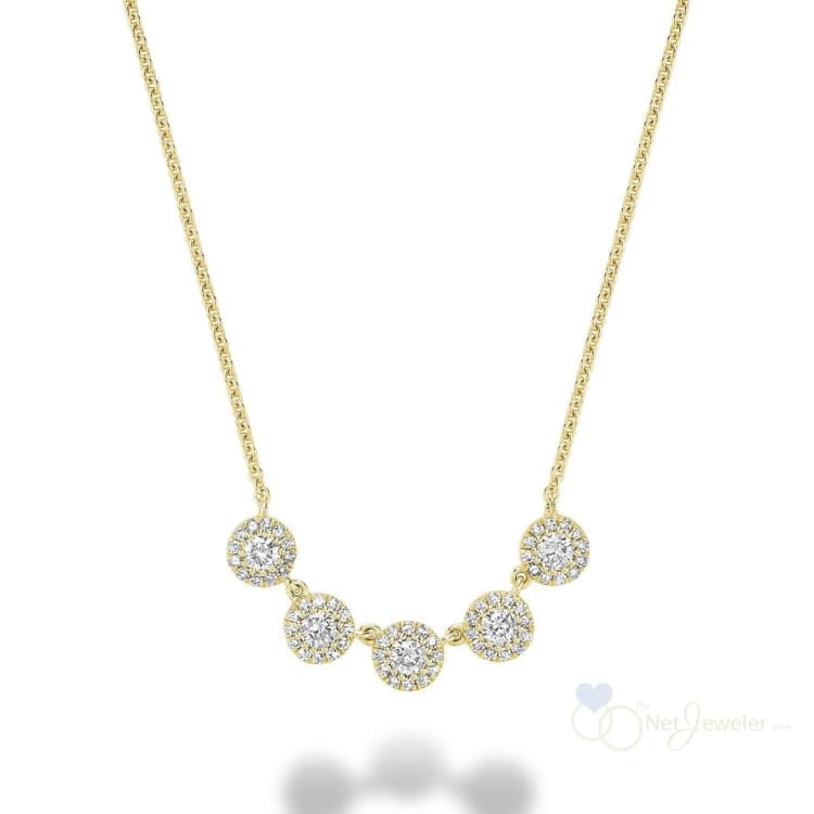 Martini Cup Halo Diamond Necklace-RNB Jewellery