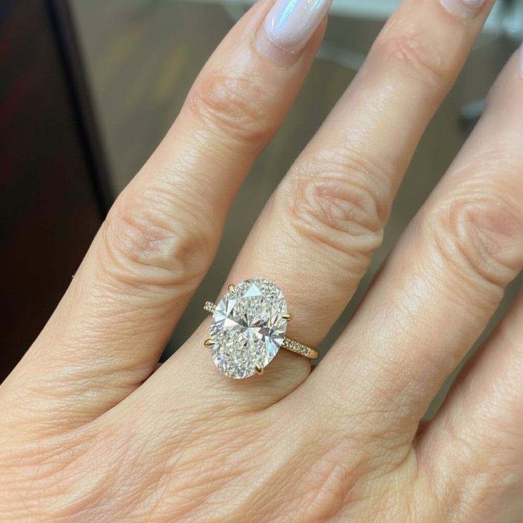 4.16 Carat Lab-Grown Diamond Ring in 18K Gold - Thenetjeweler