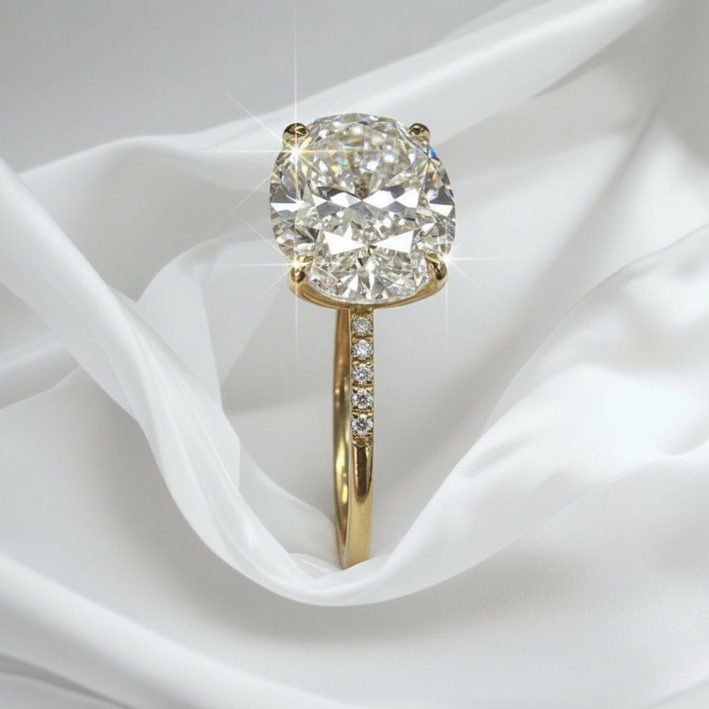 4.16 Carat Lab-Grown Diamond Ring in 18K Gold - Thenetjeweler