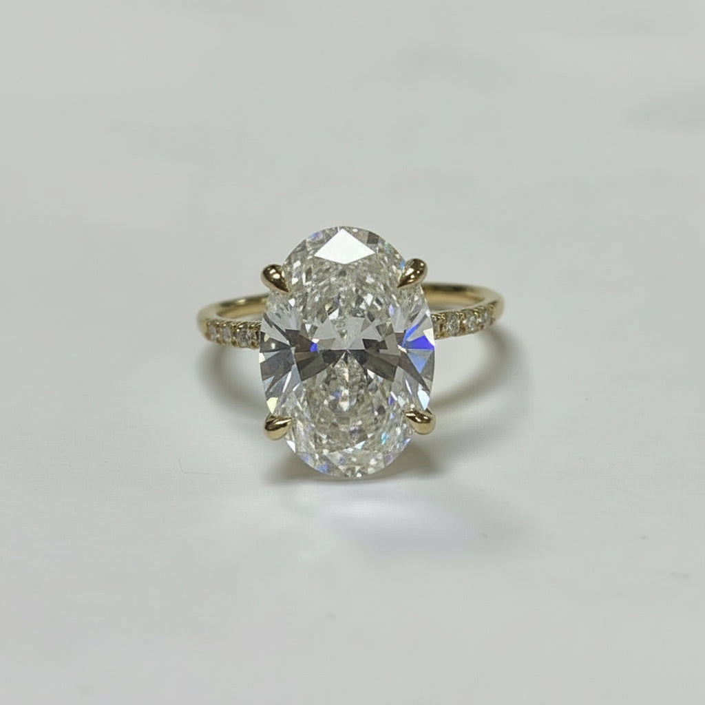 4.16 Carat Lab-Grown Diamond Ring in 18K Gold - Thenetjeweler