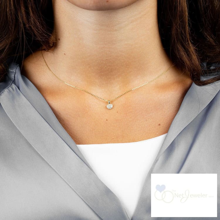 Pave Diamond Heart Pendant-RNB Jewellery