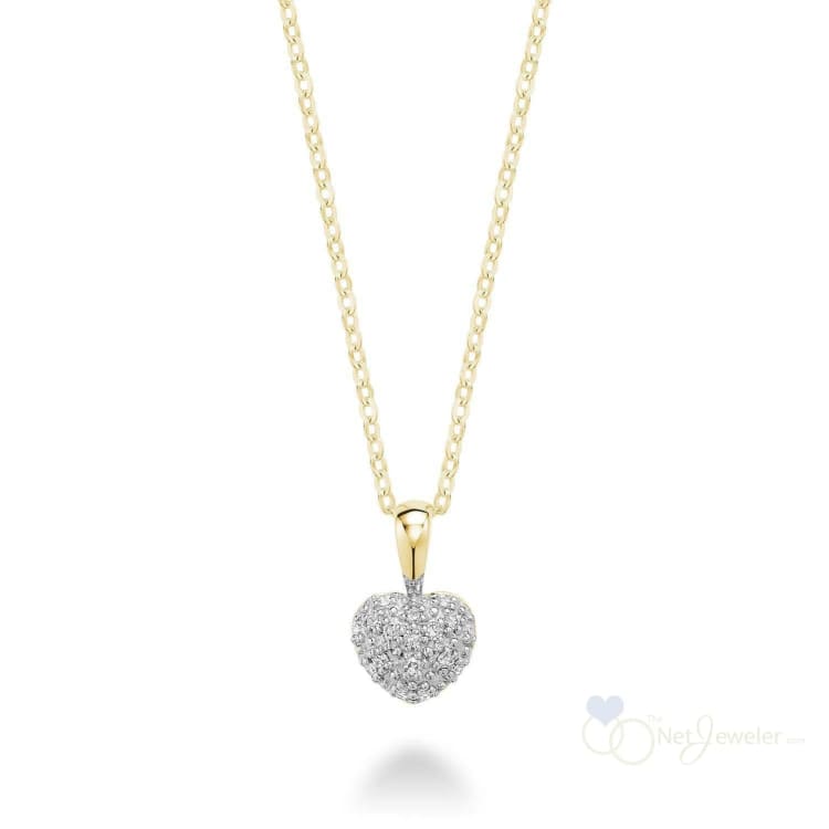 Pave Diamond Heart Pendant-RNB Jewellery
