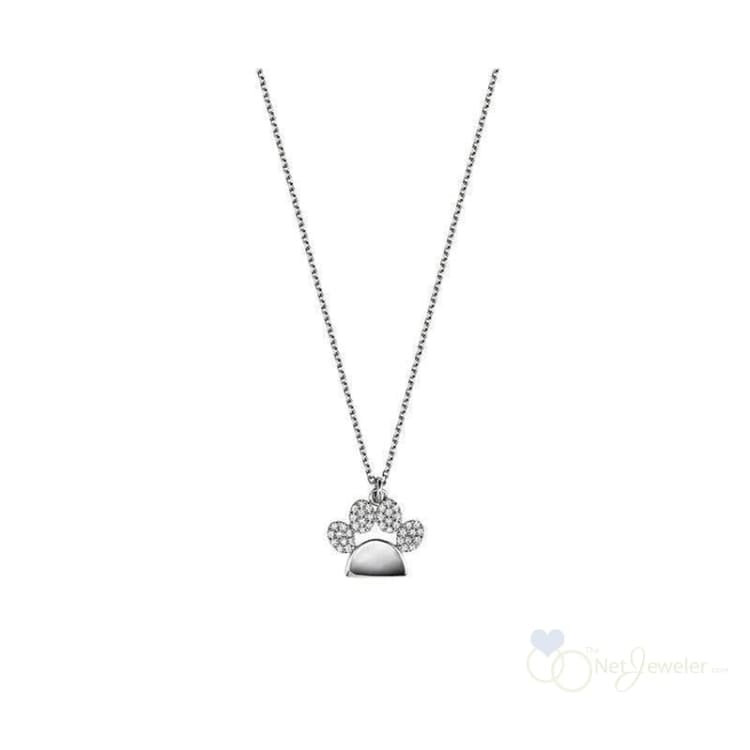 Paw Print Diamond Necklace-RNB Jewellery