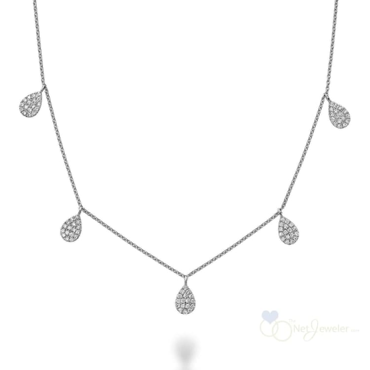 Drop Pave Diamond By The Yard Necklace-RNB Jewellery