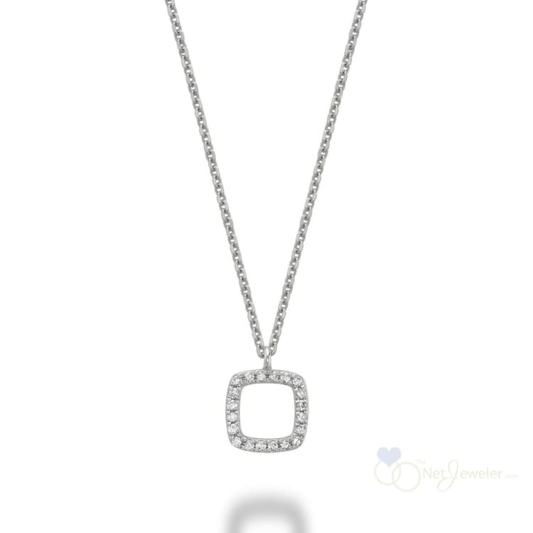 Petite Cushion Shape Diamond Pendant-RNB Jewellery