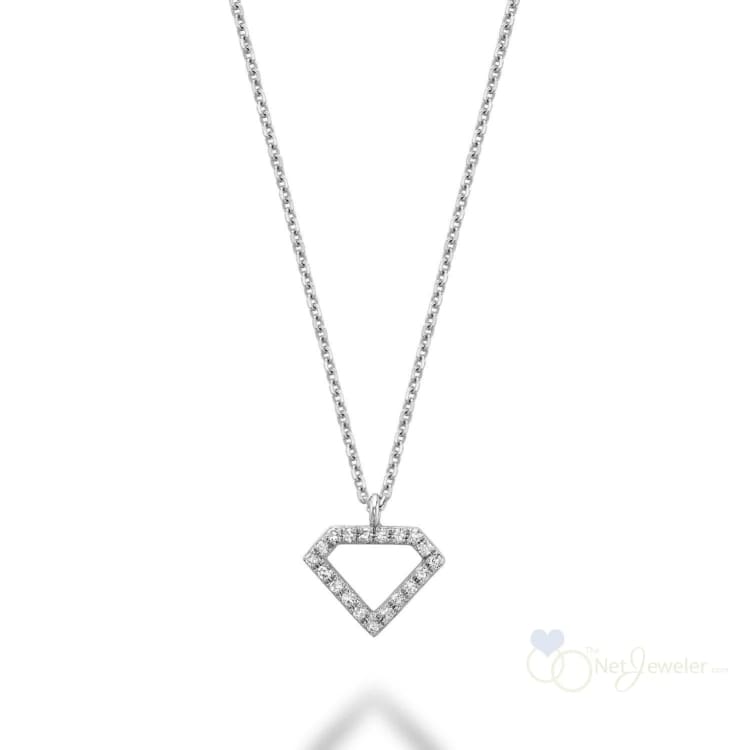 Petite Diamond Shape Diamond Pendant-RNB Jewellery