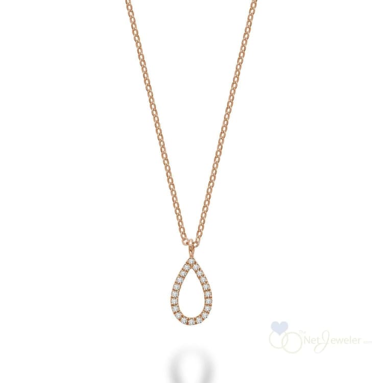 Petite Pear Shape Diamond Pendant-RNB Jewellery