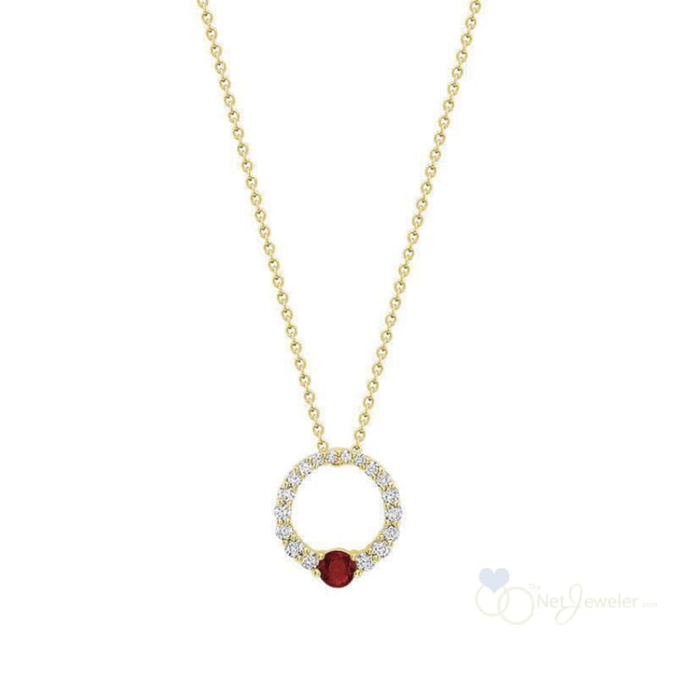 Precious Stone & Circle of Life Diamond Pendant-RNB Jewellery