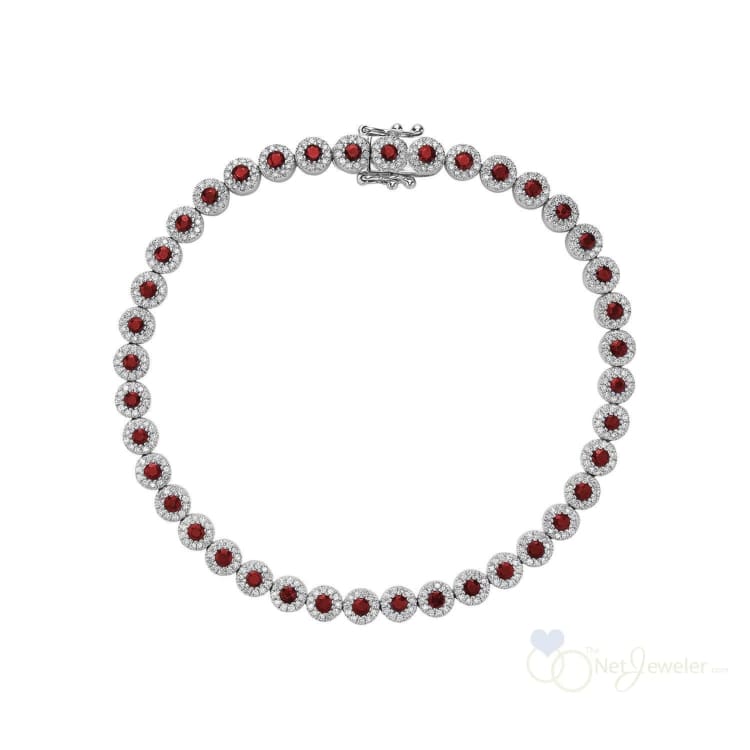 Precious Stone & Diamond Martini Setting Bracelet-RNB Jewellery
