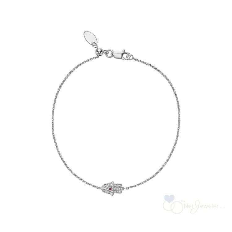Precious Stone & Diamond Hamsa Bracelet-RNB Jewellery