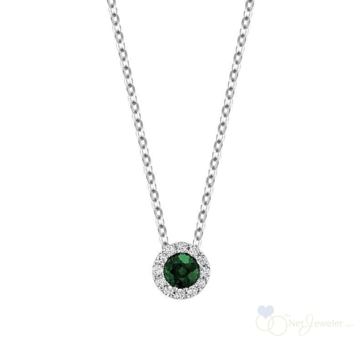 Precious Stone & Halo Diamond Pendant-RNB Jewellery