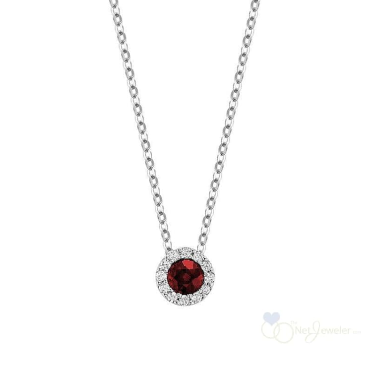 Precious Stone & Halo Diamond Pendant-RNB Jewellery