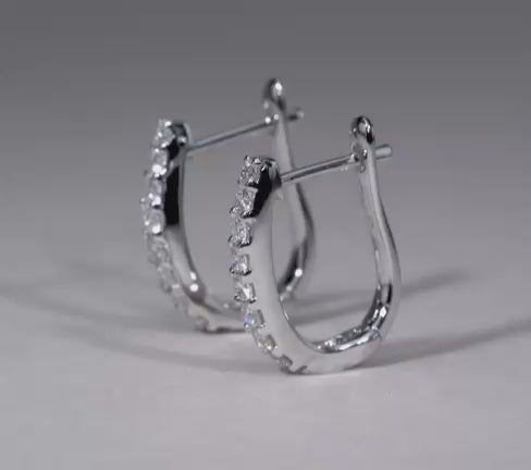 Diamond Huggie Hoop Earrings-Thenetjeweler