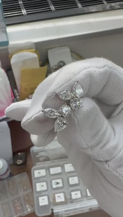 Mixed Shape Diamond Stud Earrings 3 Ct.T.W. - TheNetJeweler
