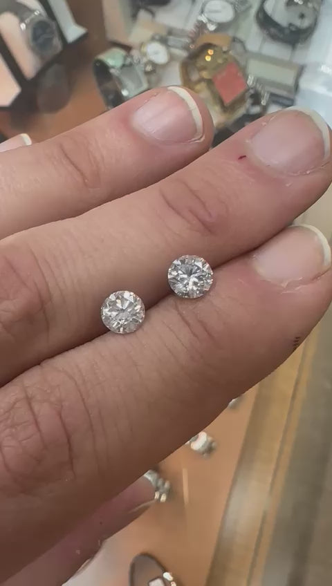 Lab Grown Diamond Stud Earrings 14k White Gold 0.75 ct. tw.