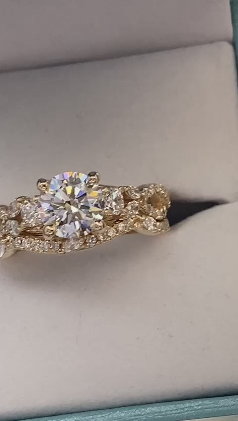 Round and Marquise Diamond Bridal Ring Set 2.0 ct.t.w.thenetjeweler by importex