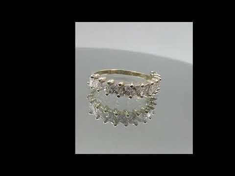 Angled Marquise Lab Grown Diamond Half Eternity Band - THENETJEWELER