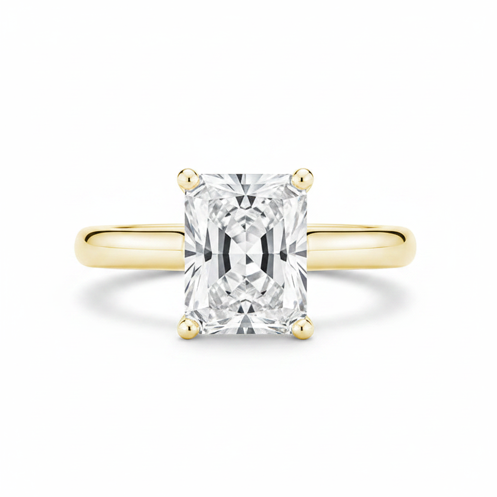 Radiant Cut Lab Diamond Solitaire Ring