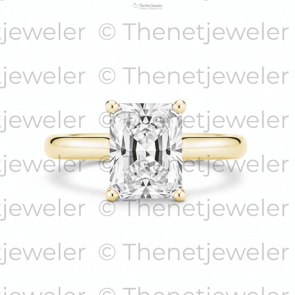 Radiant Cut Lab Diamond Solitaire Ring