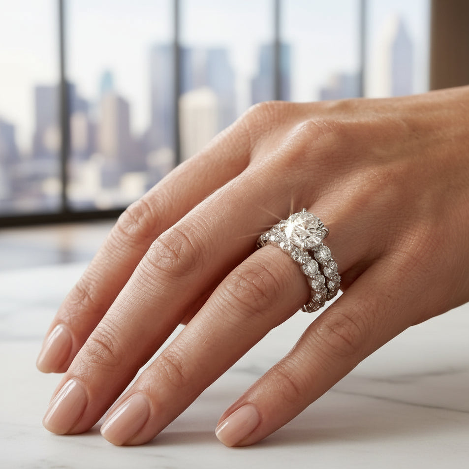 wearing a diamond rings