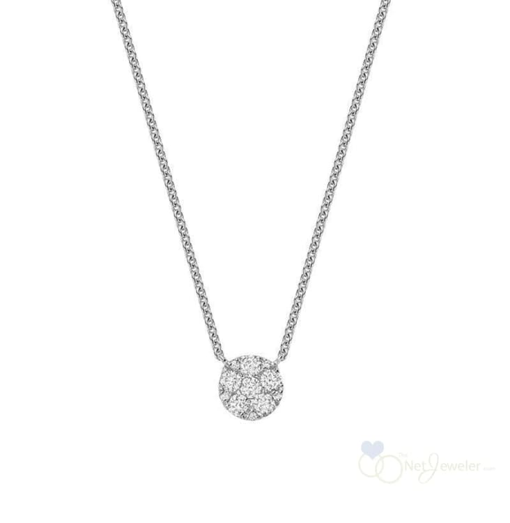 Round Illusion Set Diamond Necklace-RNB Jewellery