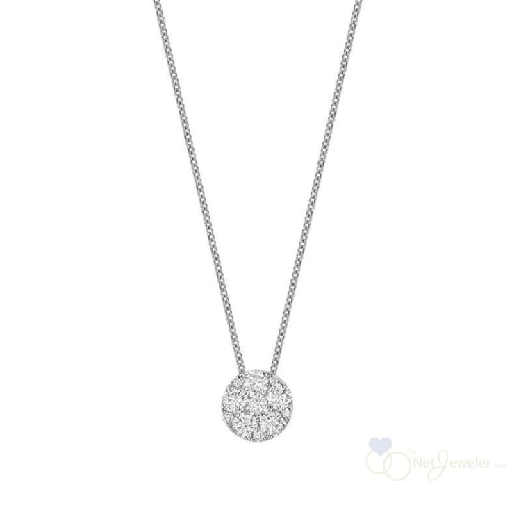 Round Illusion Set Diamond Necklace-RNB Jewellery