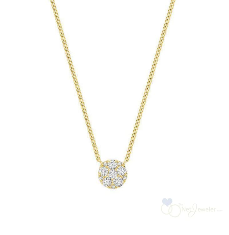 Round Illusion Set Diamond Necklace-RNB Jewellery