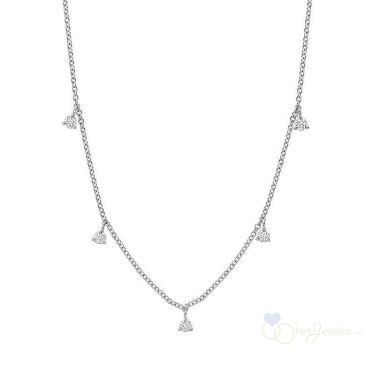 Diamond Station Necklace-RNB Jewellery