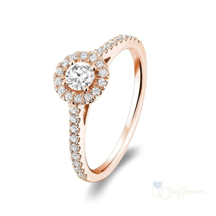 Round Halo Diamond Engagement Ring-RNB Jewellery