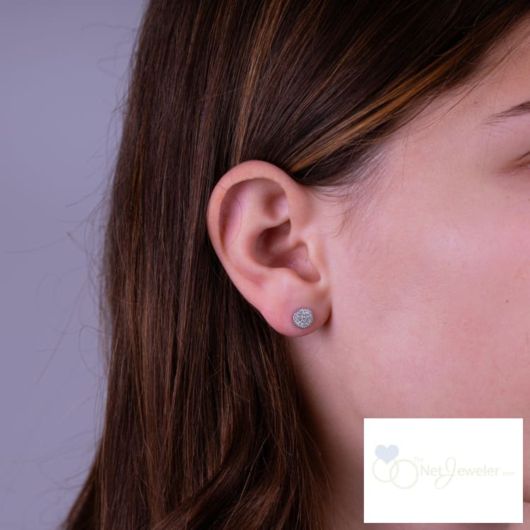 Round Miligrain Diamond Stud Earrings-RNB Jewellery
