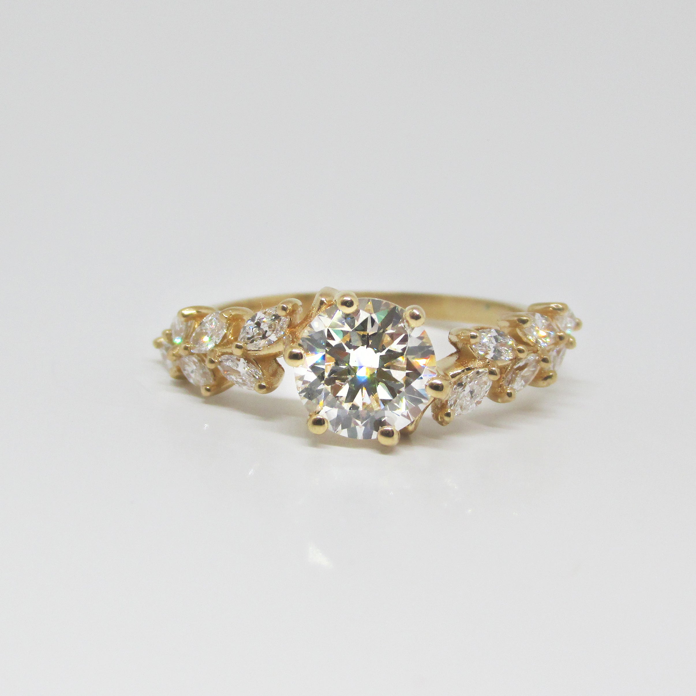 Floral Inspired Lab-Grown Diamond Engagement Ring - Thenetjeweler