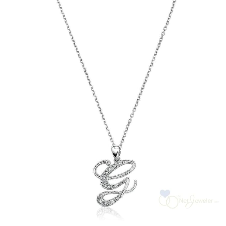 Script Diamond Initials-RNB Jewellery